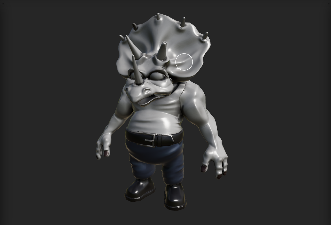 Character mesh displayed in the Trumble 3D viewport after import